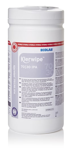 Ecolab Klerwipe 70/30 IPA Tub Wipe Blended with Deionized Water 23 gsm | Buy Online | Ecolab | Fisher Scientific